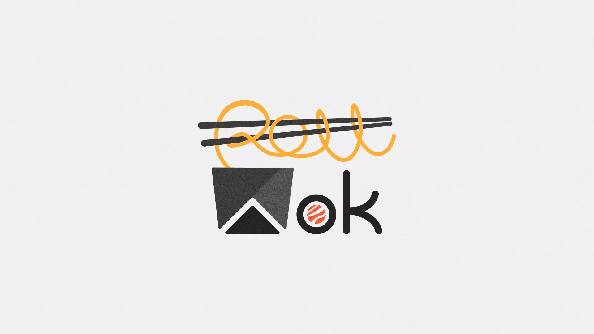 Разработка логотипа суши-бара «Roll Wok Club» в Нарткале