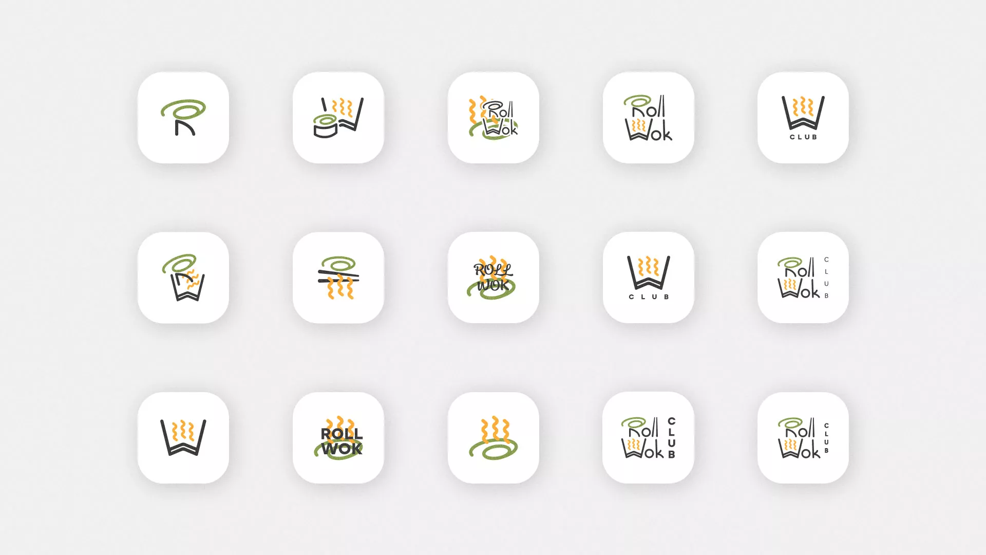 Разработка иконки приложения суши-бара «Roll Wok Club» в Нарткале