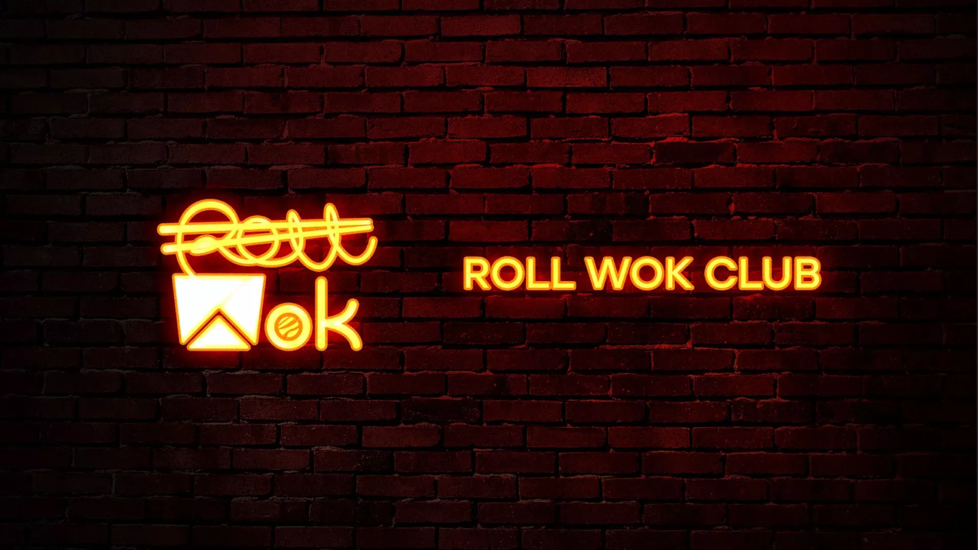 Разработка интерьерной вывески суши-бара «Roll Wok Club» в Нарткале